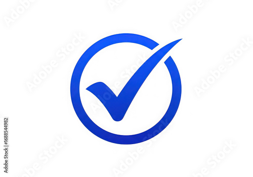 Free Download Bright blue check mark inside circle icon symbol for success and completion in digital media transparent background - GFXLoad
