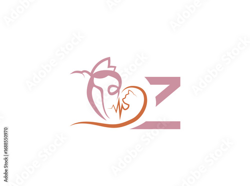 ector logo design for veterinary care and pet shop featuring a stylized cat and dog with a medical heartbeat line. Symbol of animal health, veterinary clinic, pet hospital, and pet care services. z
