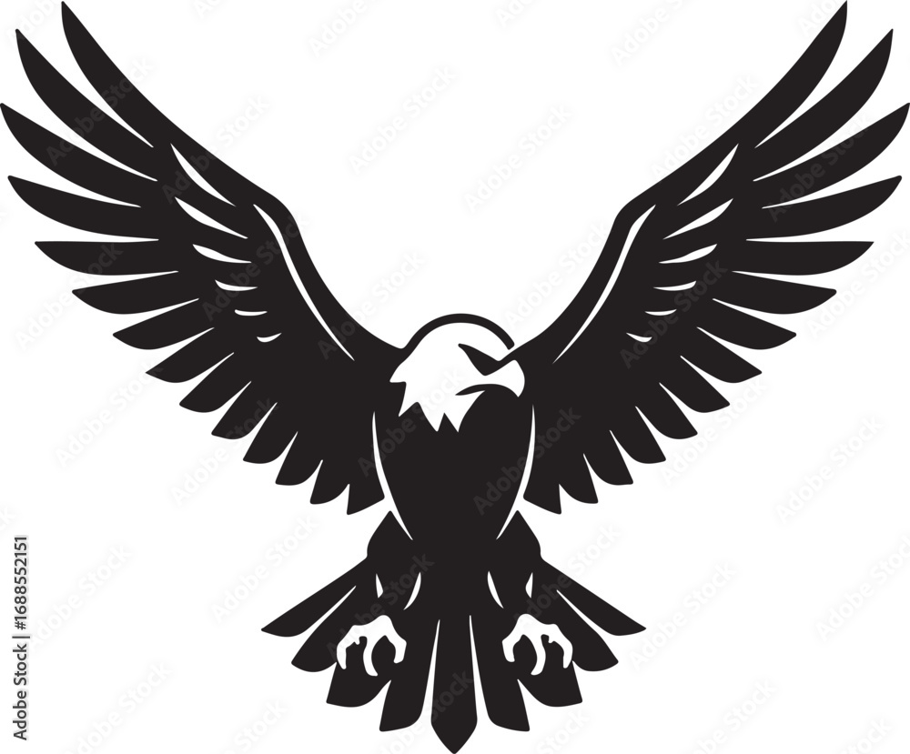 Fototapeta premium Eagle Ascend – Wings spread in a commanding upward pose