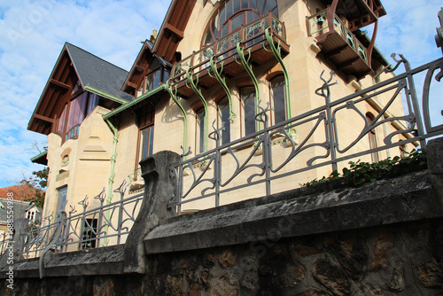 art nouveau house (majorelle villa) in nancy in lorraine in france 