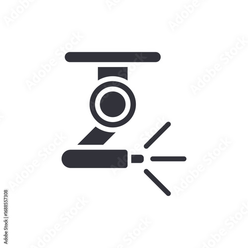Sprinkler System Icon Depicting Water Spray Head Apparatus And Fire Protection Device