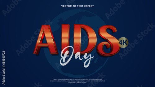 Aids day text effect for poster design