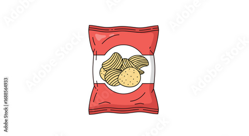 Deliciously crunchy potato chips a popular salty snack food
