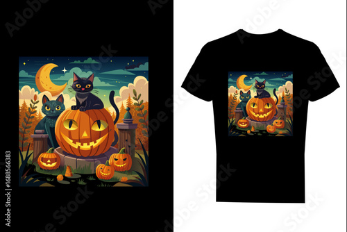 t shirt with halloween pumpkin