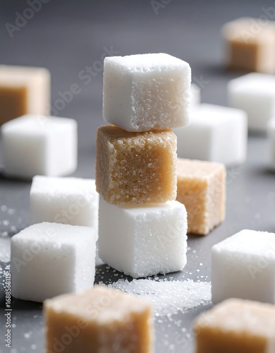 Stacked sugar cubes