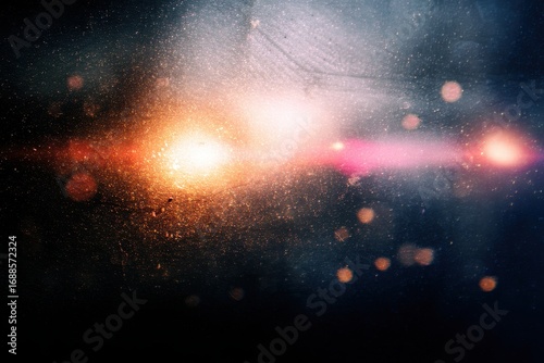 retro film light leak overlay effect with scratch dust and light leaks, retro grain noisy film distressed texture light leak flare on black background