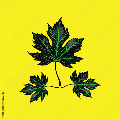 Seamless autumn pattern with yellow maple leaves and vibrant fall foliage illustration
