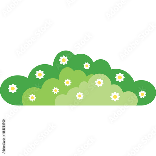 Bush Vector Flat Illustration