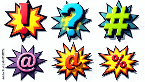 comic pop art 5 - icon sheet