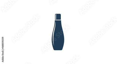 Dark Blue Perfume Bottle Illustration.