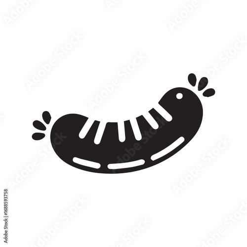 2d sausage logo with white background