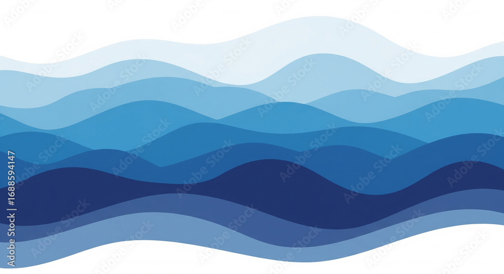 ocean wallpaper, wave pattern, Japanese style, minimalist design, blue gradient, seamless, water theme, abstract wallpaper, modern