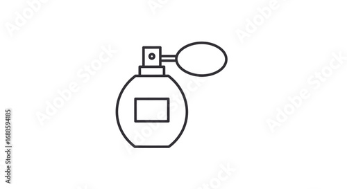 Elegant perfume bottle simple design perfumery fragrance luxury cosmetics.