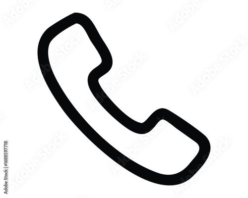Phone icon vector on white background with fishing hook elements
