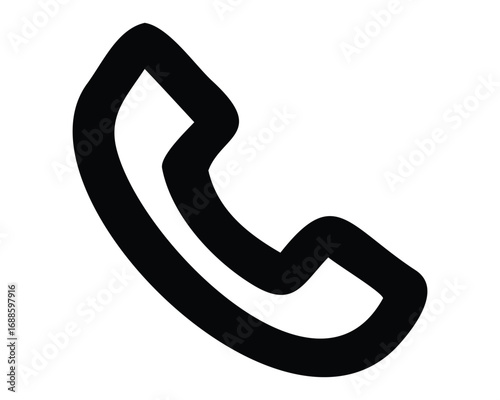 A round, glossy vector illustration of a black and white telephone symbol for web communication and business contact

How would you like me to help you use this description?