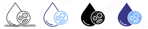 leukemia icon set multiple style