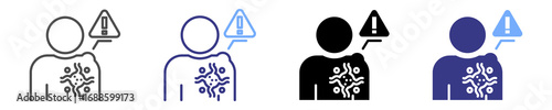 lymphoma icon set multiple style