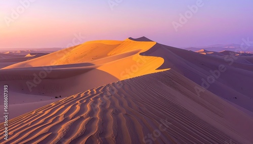 Endless Dune Ridges at Golden Hour