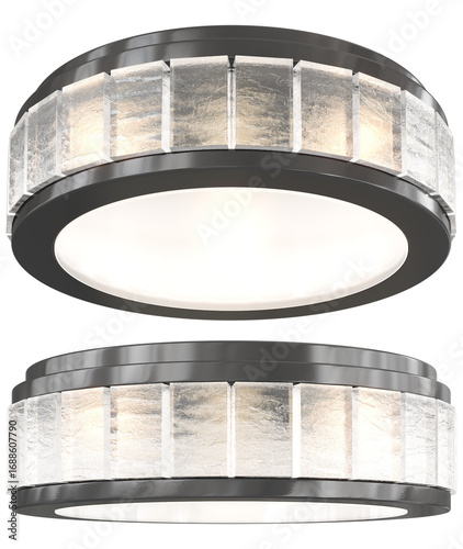 cut out interior modern lamp - with white background - elegant style -minimal Flush Mount light