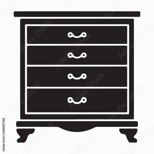 Chest of drawers minimal bedroom solid design