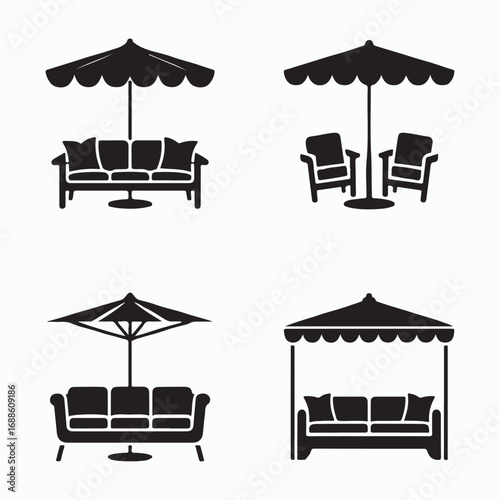 Patio sofa set solid household pack