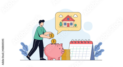 Achieve your dream home by saving money steadily over time