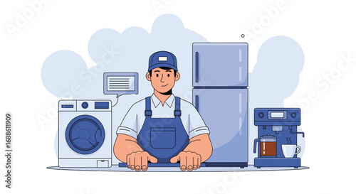 Skilled technician offers reliable repair services for various home appliances with expertise and care
