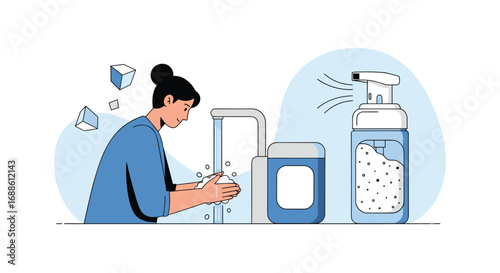 Personal hygiene and health safety procedures for preventing germ spread