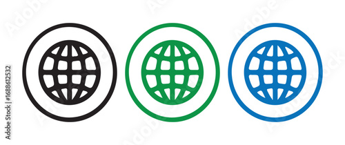 Planet Earth globe vector design for global communication and network concepts
