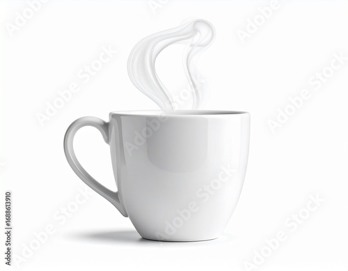 湯気の立つマグカップのイラスト（背景透過）