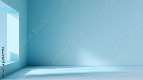 Wallpaper Mural Minimalist Scene with Light Blue Hues, Flat and Clean Design Torontodigital.ca