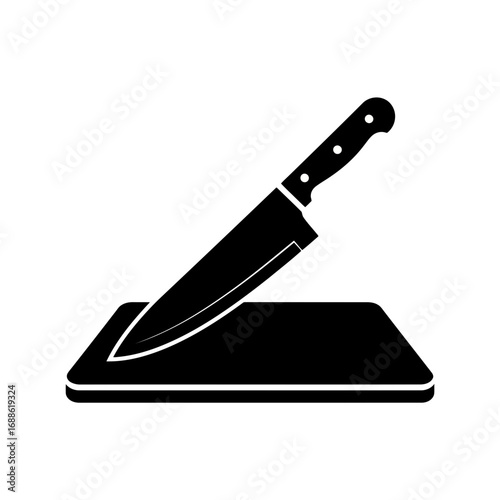 knife on a cutting board