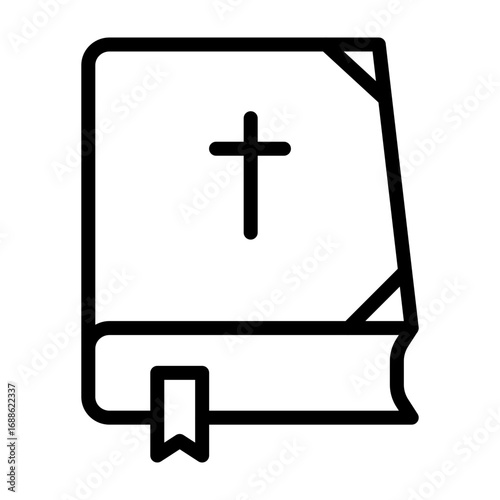 Holy Bible Vector Line Icon Design