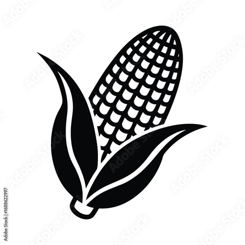 Corn Cob Icon Colorful Vector Illustration