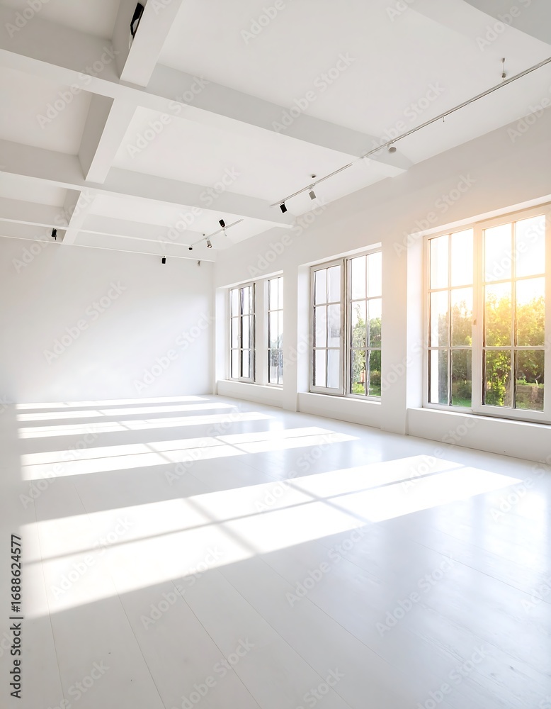 Obraz premium Empty, bright, modern space