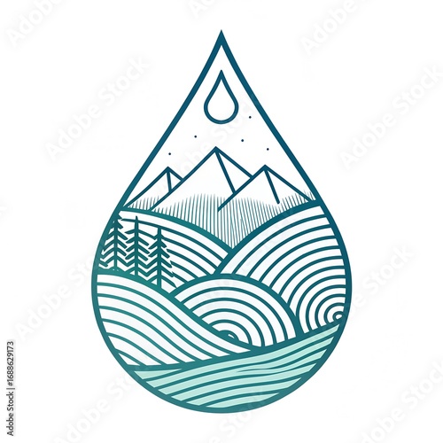 illustration of a drop of water