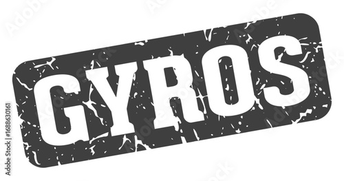 gyros rectangular sign. gyros stamp