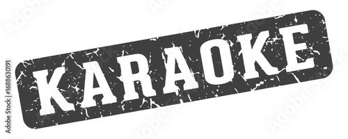 karaoke rectangular sign. karaoke stamp
