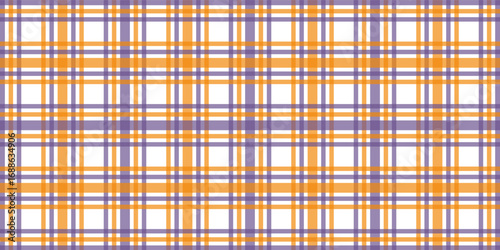Seamless pattern Halloween gingham plaid check print vector banner background design