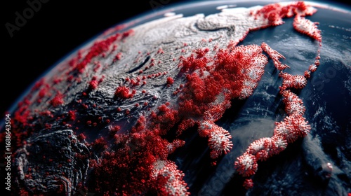 virus outbreak earth map view