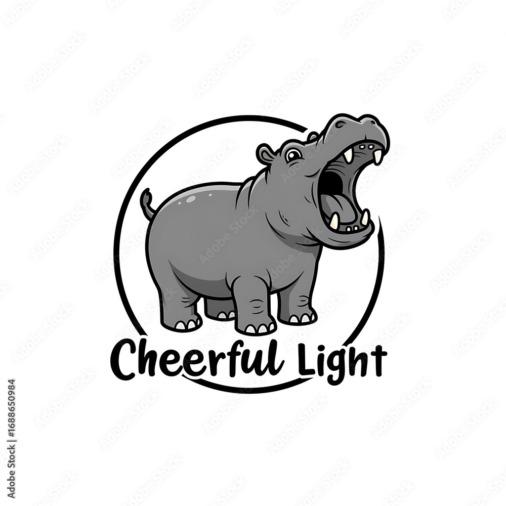 Obraz premium Hippo's Happy Roar