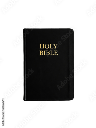 Closed bible on transparent background