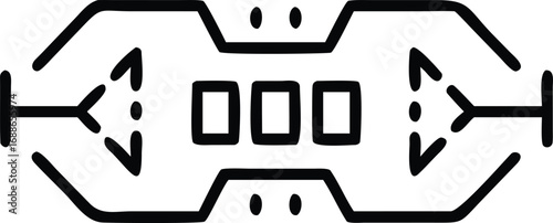 Futuristic digital hud interface design with data visualization and navigation elements