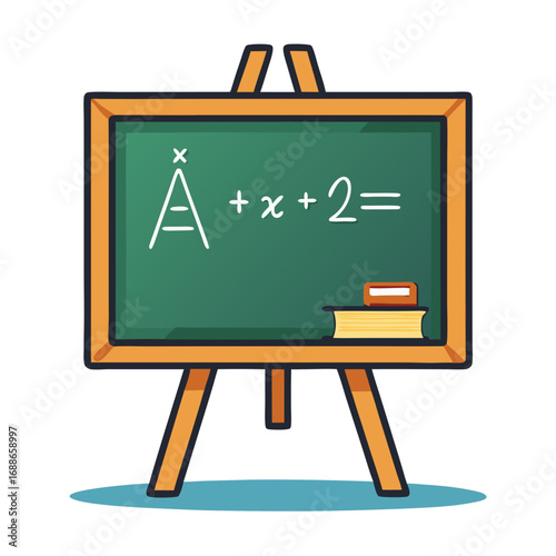 Blackboard with Chalk – Classroom Illustration