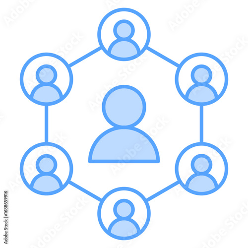 Organization Blue And White Color Icon Element For Design