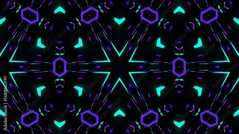 Seamless Patterns Rotating in Luminous Corridor