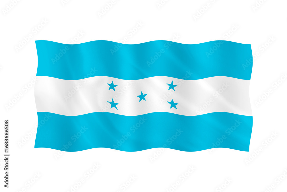 Fototapeta premium Digital composite.Flag of Honduras.On September 15th Honduras celebrates its Independence Day commemorating the Act of Independence of Central Americabandera, dia de indepencia, Honduran