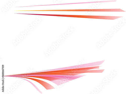 Vector art of abstract red and orange streaks