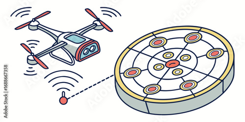 Futuristic drone technology explores innovative landing pad for advanced aerial operations