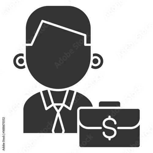 Business Glyph Icon Element For Design